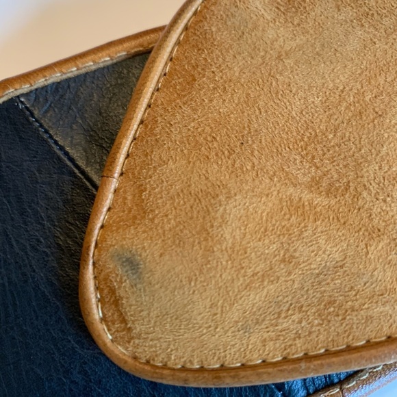 Tan suede and leather belt - Picture 6 of 8